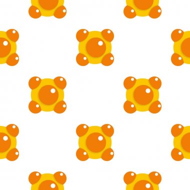 Sarı ve turuncu molekülleri düz desen