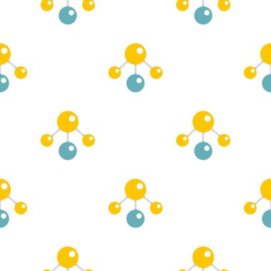 Yelllow ve mavi atomik yapı desen düz