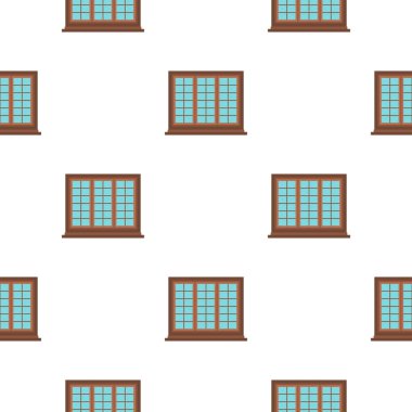 Ahşap kahverengi trikuspit pencere desen düz