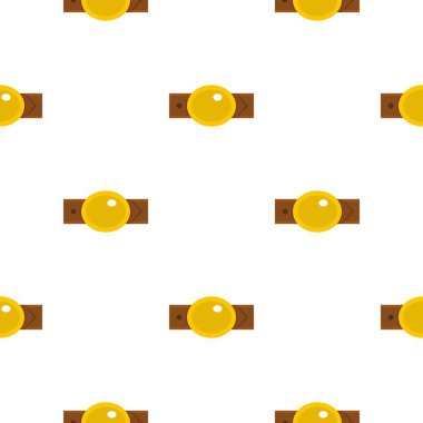 Kemer düz altın oval şekilli tokası desenli