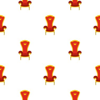 Kırmızı Kraliyet tahtının desen düz