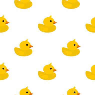 Sarı lastik ördek desen düz
