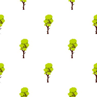 Uzun yeşil ağaç desen düz