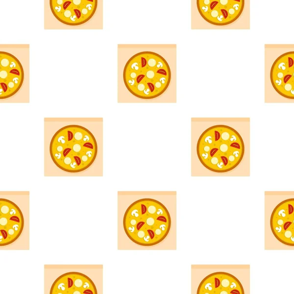 Pizza avec motif de saucisses — Image vectorielle