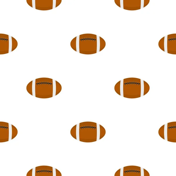 Brown leather rugby ball pattern flat