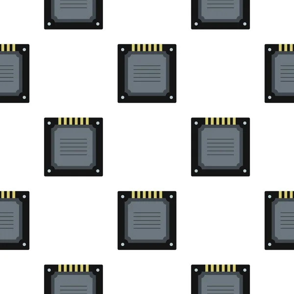 Modèle de CPU multicore moderne plat — Image vectorielle