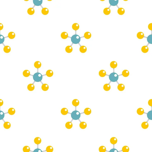 Structure de molécule colorée motif ADN plat — Image vectorielle