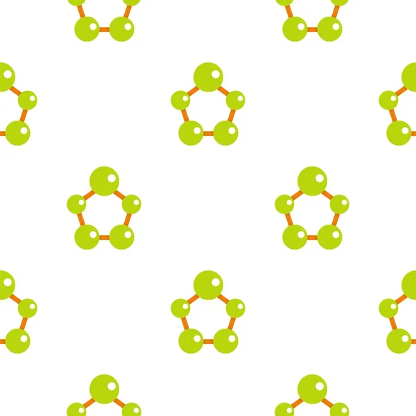 추상 녹색 분자 패턴 플랫 — 스톡 벡터