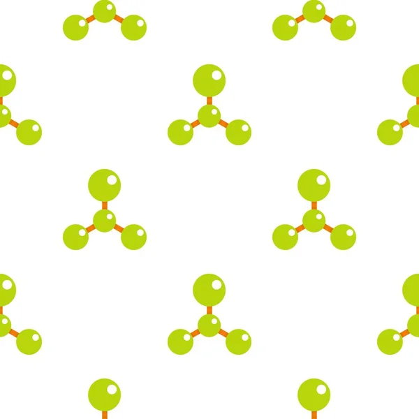 Estructura de molécula verde patrón de ADN plano — Archivo Imágenes Vectoriales