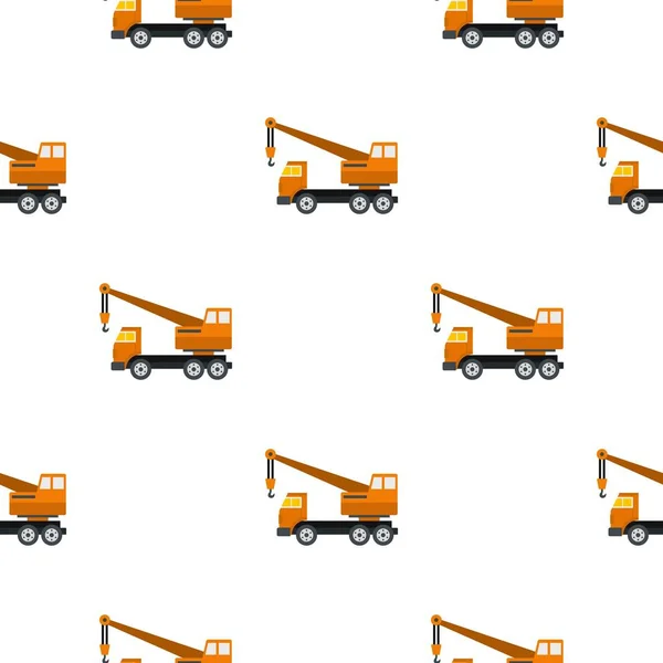 Πορτοκαλί φορτηγών γερανό μοτίβο επίπεδη — Διανυσματικό Αρχείο