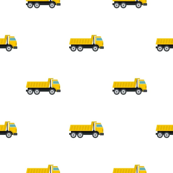 Wywrotka ciężarówki wzór płaski — Wektor stockowy