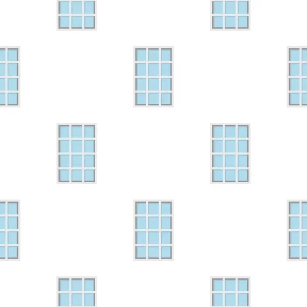 Biały prostokąt szybkami okna wzór płaski — Wektor stockowy