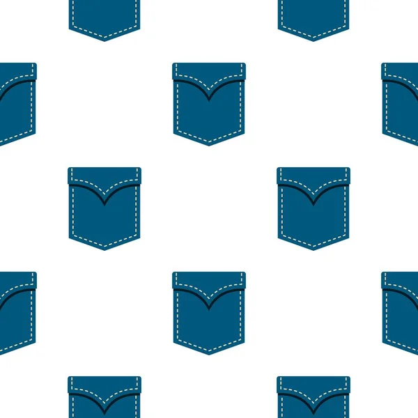 Modello simbolo tasca blu piatto — Vettoriale Stock