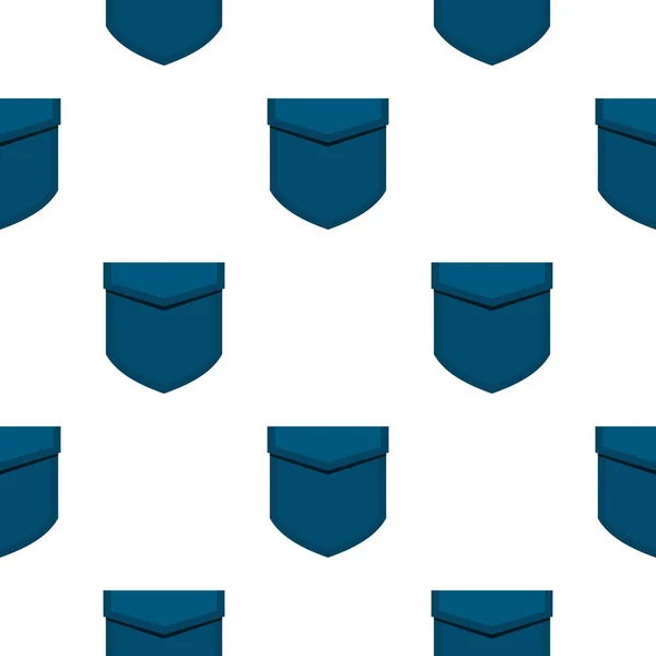 Bolsillo azul con patrón de válvula plano — Archivo Imágenes Vectoriales