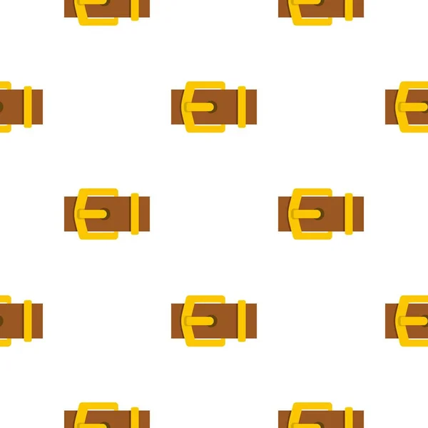 Boucle de ceinture en métal jaune motif plat — Image vectorielle