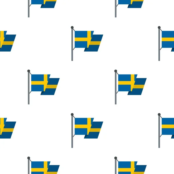 Bandera de Suecia patrón plano — Vector de stock