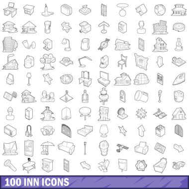 100 Inn Icons set, anahat stili