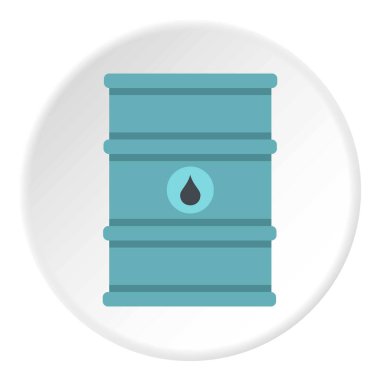 Mavi petrol varil simgesini daire