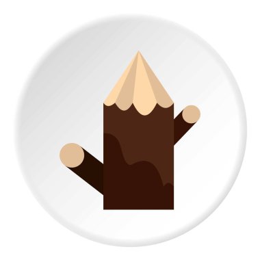 Sivri woden güdük simgesini daire