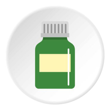 Tıp şişe simgesini daire