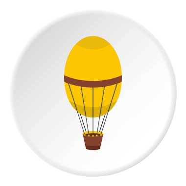 Gri keşif balonu uçak uçan simgesini daire