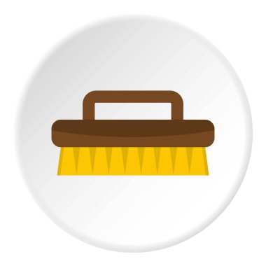 Ahşap fırçalayın fırça simgesini daire