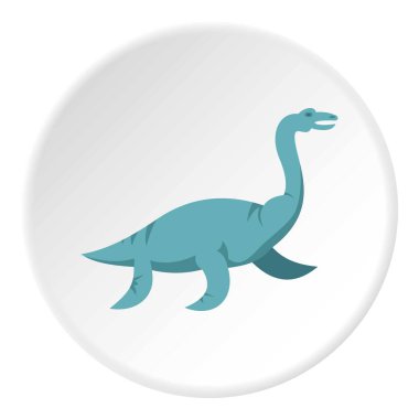 Mavi elasmosaurine dinozor simgesini daire