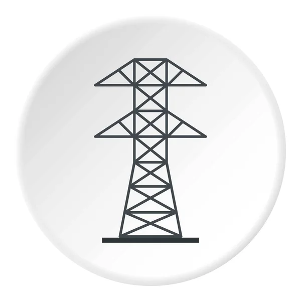 Elektriciteitscentrale pictogram cirkel — Stockvector