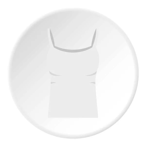 Mujer blanca tanque superior icono círculo — Archivo Imágenes Vectoriales