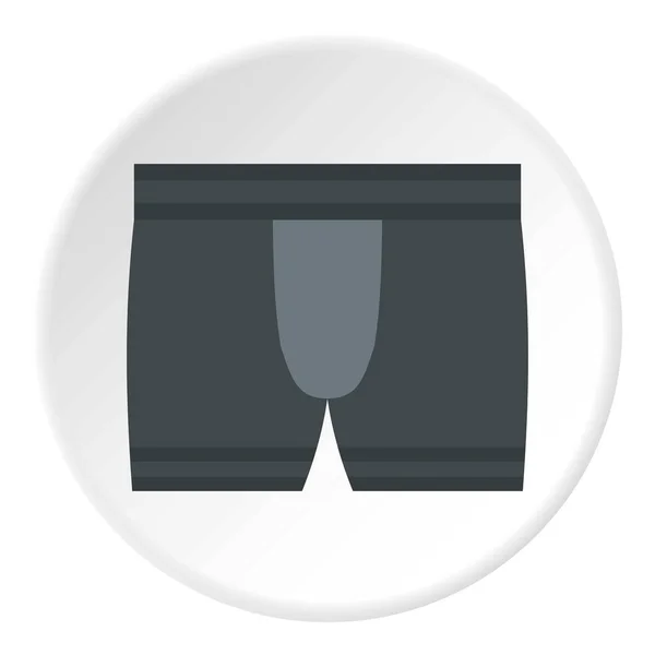 Círculo de icono de ropa interior masculina gris — Vector de stock