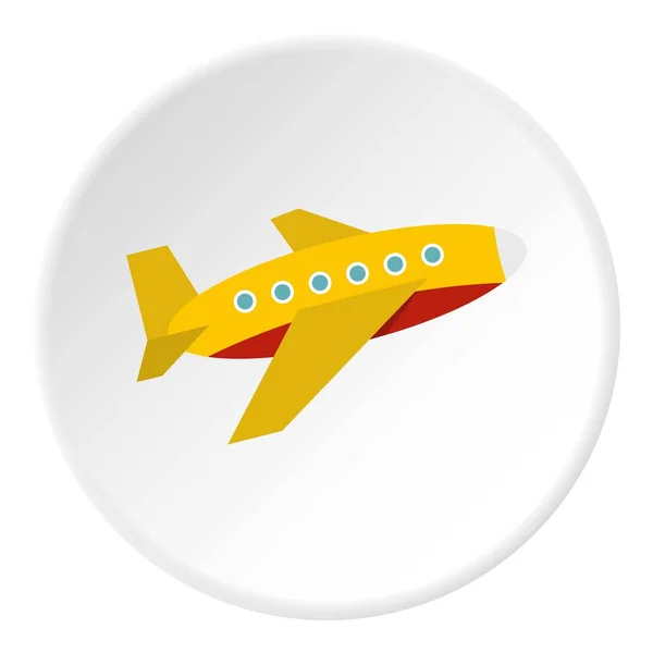 Plane icon circle — Stock Vector