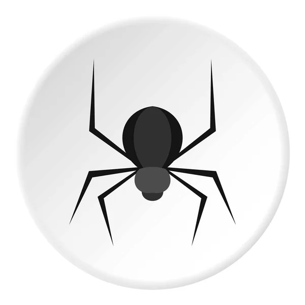 Cercle icône araignée noire — Image vectorielle