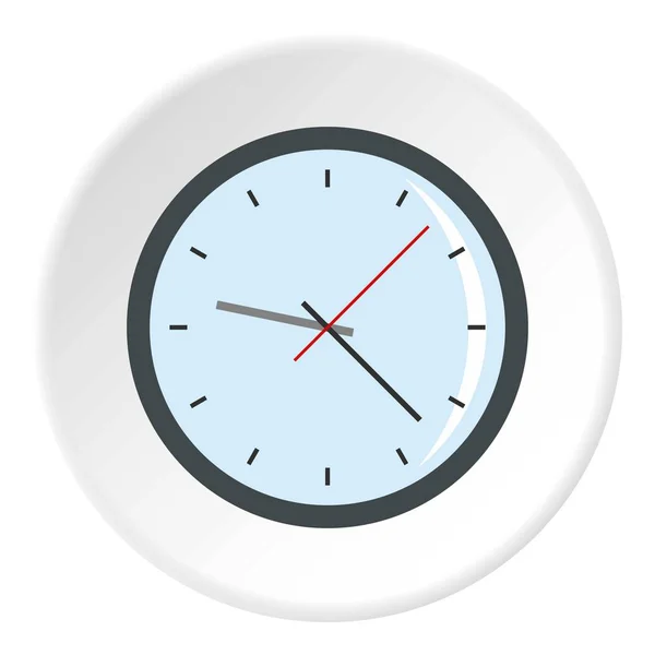 Círculo de ícone de relógio analógico redondo — Vetor de Stock