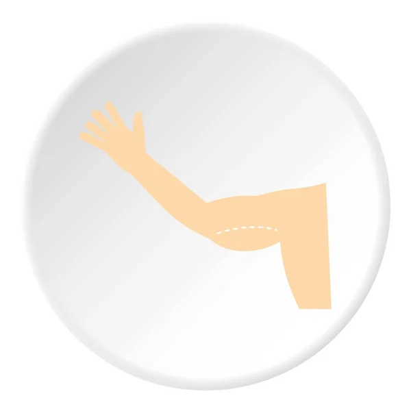 Chirurgie plastique du bras icône cercle — Image vectorielle