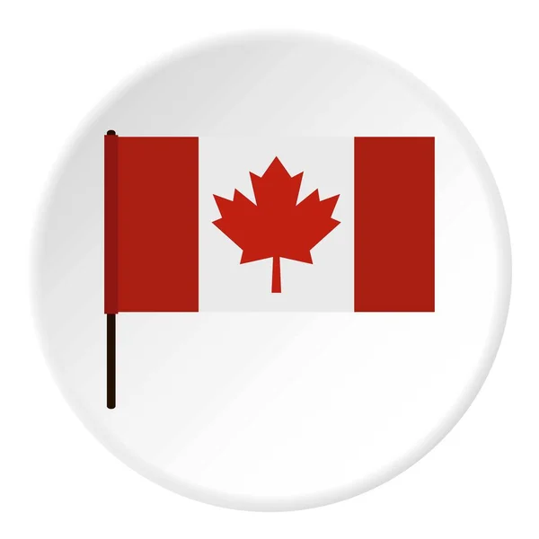 Canadian flag icon circle — Stock Vector