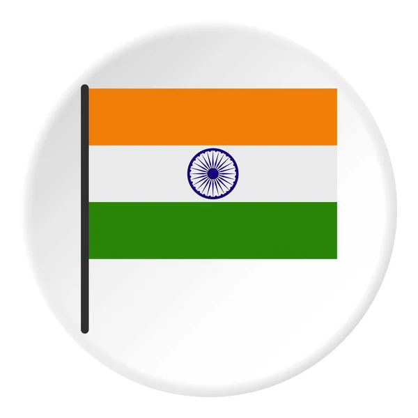 Indian flag icon circle — Stock Vector