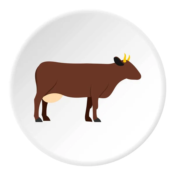 Cow icon circle — Stock Vector