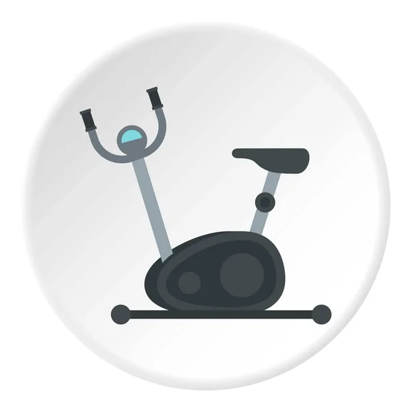 Círculo de ícone de bicicleta exercício — Vetor de Stock