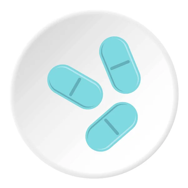 Three pills icon circle — Stock Vector