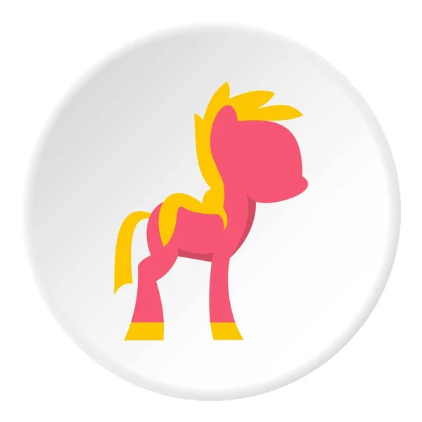 Kleine pony pictogram cirkel — Stockvector