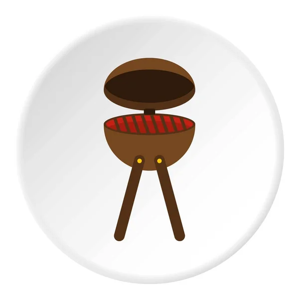 Churrasco festa grill ícone círculo — Vetor de Stock