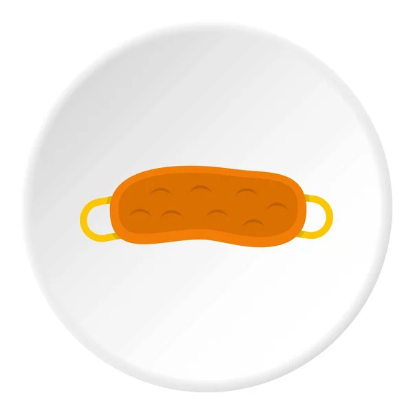 Narancssárga alvó maszk ikon kör — Stock Vector