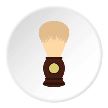 Ahşap tıraş fırça simgesini daire