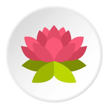 Lotus çiçek simgesi daire