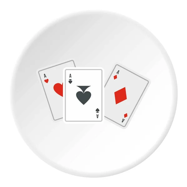 Juego de cartas icono círculo — Vector de stock