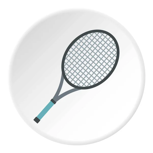 Círculo ícone raquete de tênis — Vetor de Stock