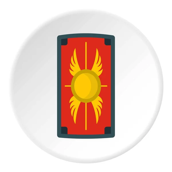 Shield with ornament icon circle — Stock Vector
