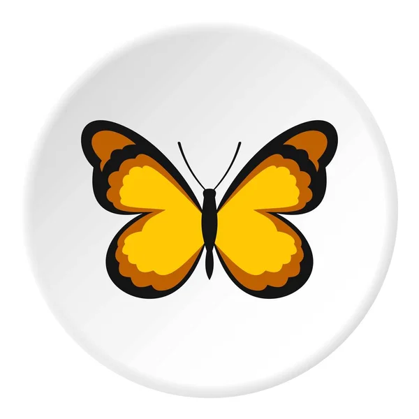 Εντόμων πεταλούδα με μοτίβο στον κύκλο εικονίδιο φτερά — Διανυσματικό Αρχείο