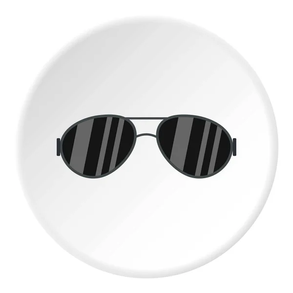 Gafas oscuras icono círculo — Vector de stock