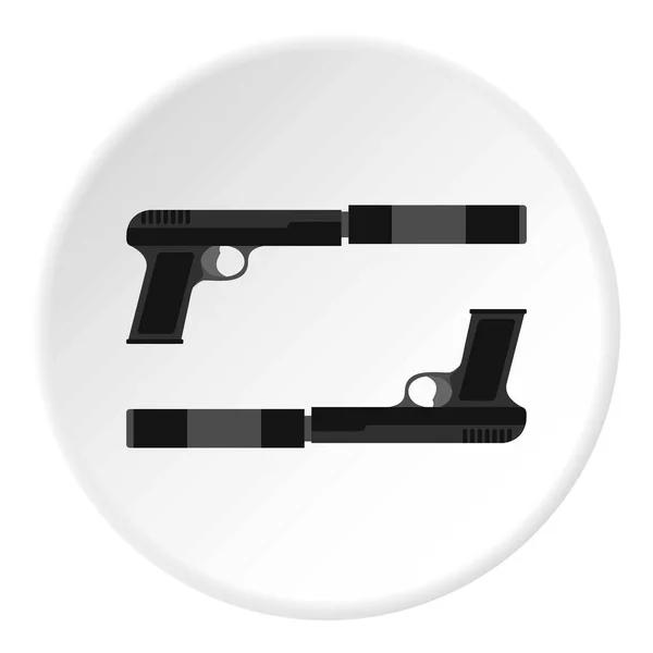 Gun icon circle — Stock Vector